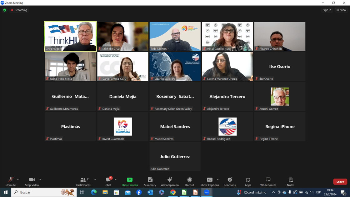 Virtual Meeting with ICTI Ethical Toy Program and Honduran Toy Companies